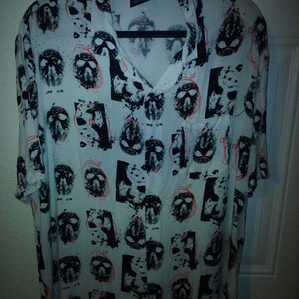 Friday the 13th Button Down 2XL New